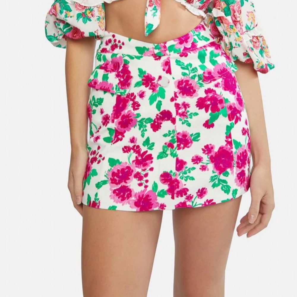 NWT FOR LOVE & LEMONS - carnation janelle linen mini skirt size medium